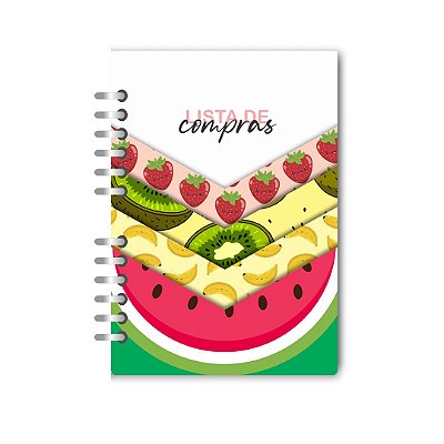 Caderno lista de compras Frutas