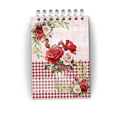 Bloco de anotações Red Buquê FLores