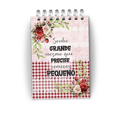 Bloco de anotações Red Frase