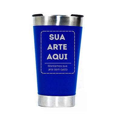 Copo Térmico Special de Inox Com Tampa 502ml  Cor Azul Royal - Personalizados
