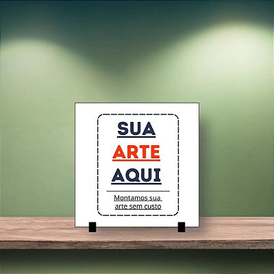 Azulejo em Porcelana Branca Tamanho 15cm x 15cm - Personalizado Com Sua Arte