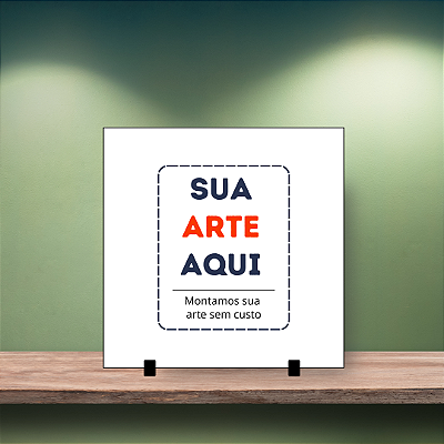 Azulejo em Porcelana Branca Tamanho 20cm x 20cm - Personalizado Com Sua Arte