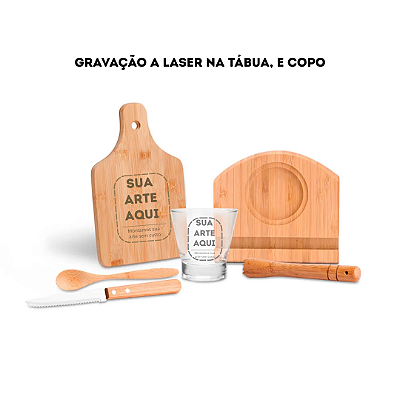 Kit Para Caipirinha Com Tábua Em Bambu - Personalizado