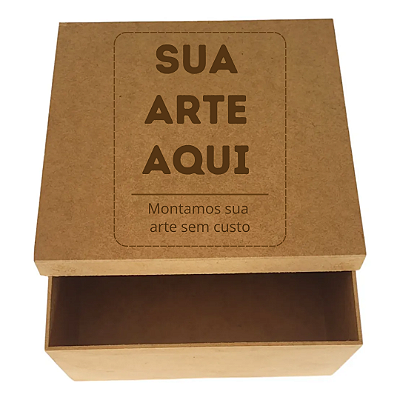 Caixa em MDF Cru Tamanho 15x15x10cm - Personalizada
