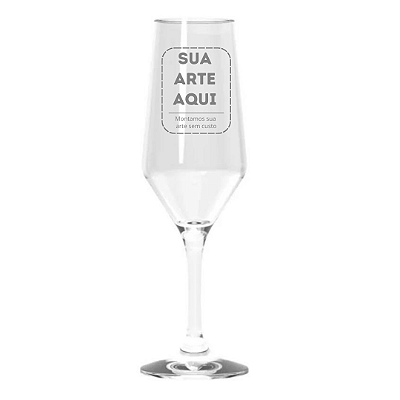 Taça de Espumante em Vidro 186ml- Personalizada