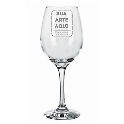 Taça de Vinho Barone em Vidro de 385ml- Personalizada