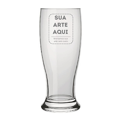 Copo de Cerveja Munich em Vidro de 200ml- Personalizado