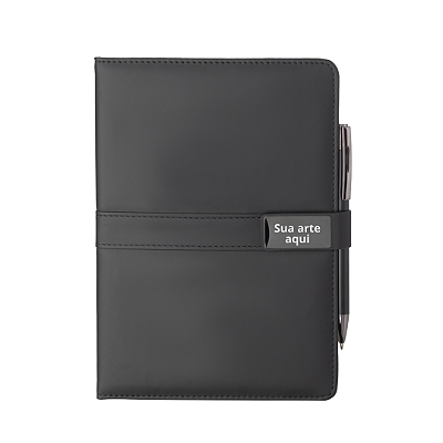 Kit Escritório Caderno + Caneta em Metal Personalizado