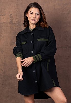 Camisa Malhão Manga Longa Preto