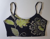 Top Malha Alça Fina Estampa Floral Fluor