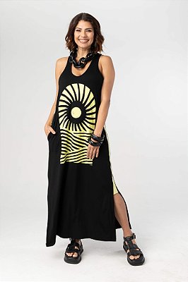 Vestido Faixa Lateral Preto Solarium