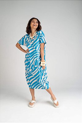 Vestido Malha Gola V Safira Sônia