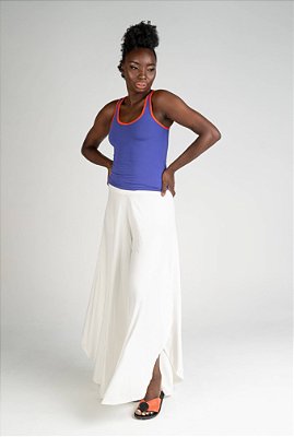 Camiseta Básica com Viés Lilás