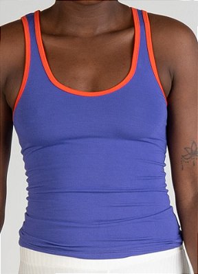 Camiseta Básica com Viés Lilás