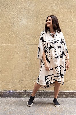 Vestido Zíper Bolso Canguru Mostera