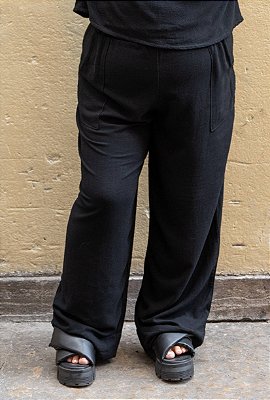 Calça Linhão Bolso Chapado Preto