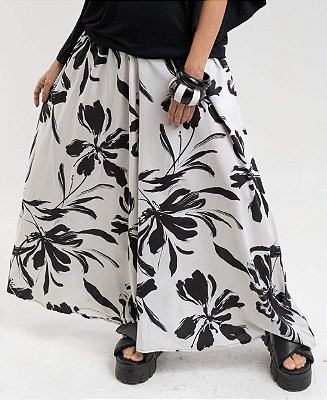 Calça Pantalona Viscose Floral PB