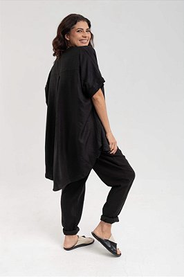 Camisa Gola Padre Preta