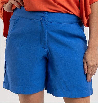 Bermuda Cós com Elástico Azul