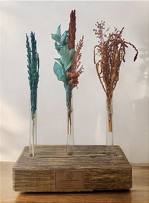 Trio de Flores Desidratadas