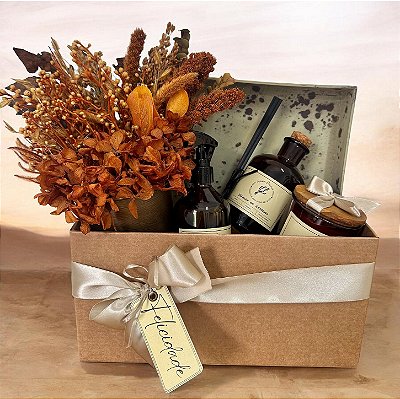 Kit Lavabo com Flores Secas e Aromas
