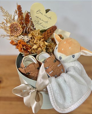 Kit Presente Bebê Verde e Bege