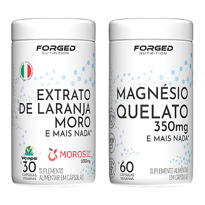 KIT Extrato de Laranja Moro MOROSIL® 30 Vcaps + Magnésio Quelato 350mg e mais nada 60 Vcaps