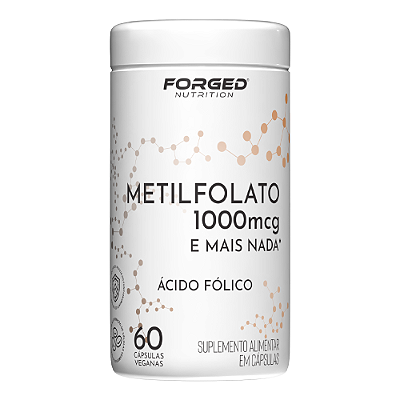 Metilfolato 1000mcg – Ácido Fólico Ativo – Forged Nutrition 60 Cápsulas