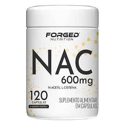Nac 600mg N-acetil L-cisteína Antioxidante - Fórmula Com Máxima Concentração E Pureza 120 Cápsulas - Forged Nutrition