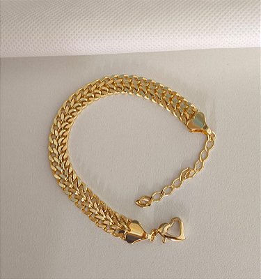 Pulseira Lacraia  Banhada em Ouro 18 k.