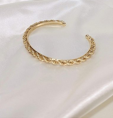 Bracelete Cordão Baiano Banhado em Ouro 18 k.