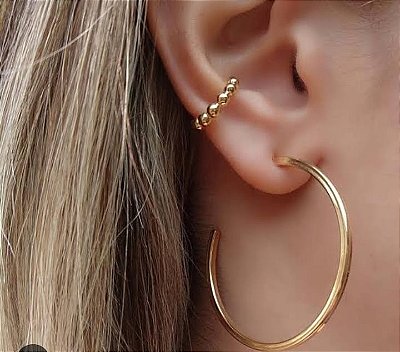 Piercing Fake Bolinhas  Banhado em Ouro 18 k.