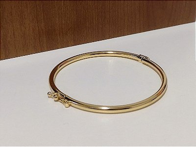 Bracelete Liso Banhado em Ouro 18 k.