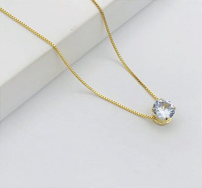 Colar ponto de Luz  Banhado em Ouro 18 k.
