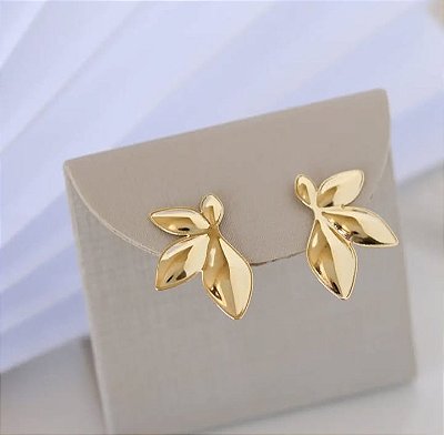 Brinco Orgânico Banhado em Ouro 18 k.