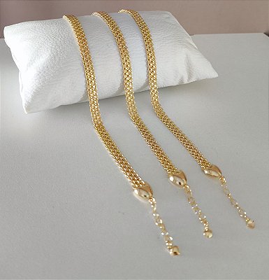 Pulseira Elo Duplo Banhada em Ouro 18K