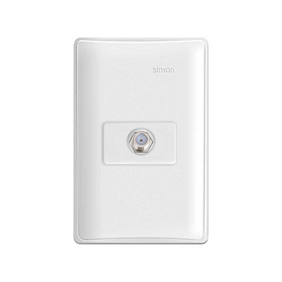 CONJUNTO TOMADA COAXIAL TV SIMON 75ohms BR 19.965-30