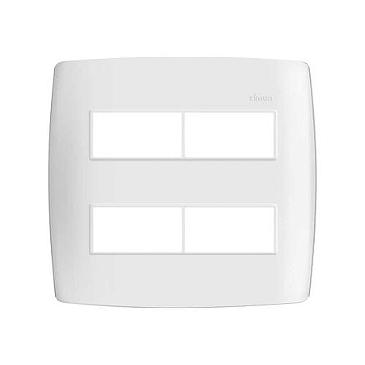 PLACA 4x4 4P HORIZONTAL SEPARADOS SIMON COM SUPORTE BR 30.912-50