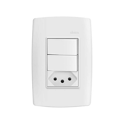 CONJUNTO INTERRUPTOR SIMPLES SIMON + PARALELO + TOMADA 2P+T 10A 4x2 BR 30.959-30
