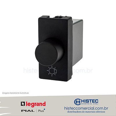 DIMMER ROTATIVO INCANDESCENTE 300/600W BIVOLT PT 611017PT PIAL PLUS+
