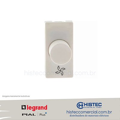 DIMMER ROTATIVO PARA VENTILADOR 160VA BIVOLT BR 611027BC PIAL PLUS+