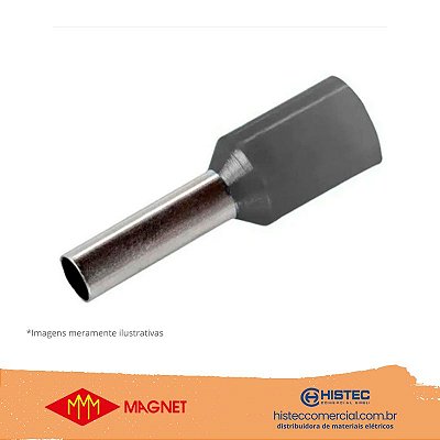 TERMINAL PRÉ-ISOLADO PINO TUBULAR 692815 4,0MM2 12MM CZ MAGNET