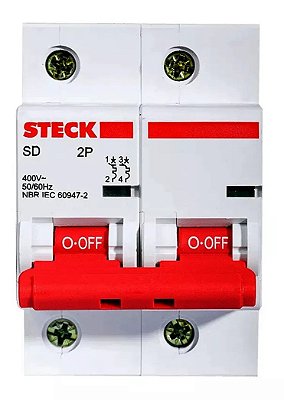 DISJUNTOR BIPOLAR STECK SDD2C100 100A 10KA