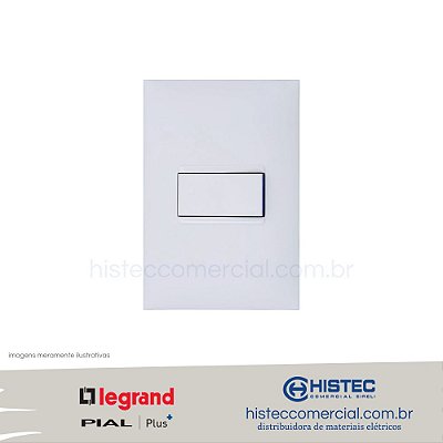CONJUNTO INTERRUPTOR SIMPLES 10A 4x2 BR 611110BC PIAL PLUS+