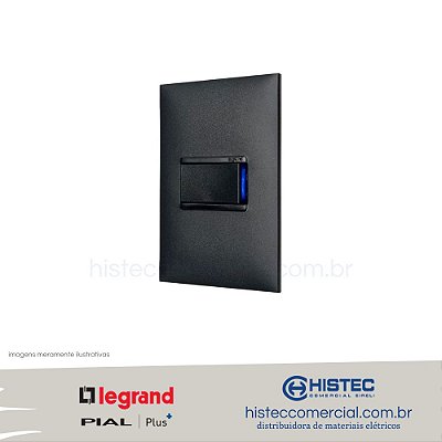 CONJUNTO INTERRUPTOR SIMPLES 10A 4x2 PT 611110PT PIAL PLUS+