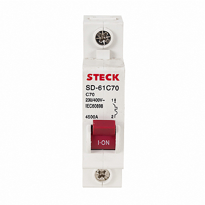 DISJUNTOR MONOPOLAR STECK SD.61.C.70 70A 4,5KA