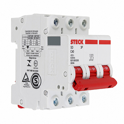 DISJUNTOR TRIPOLAR STECK SD-63.C.40 40A 3KA