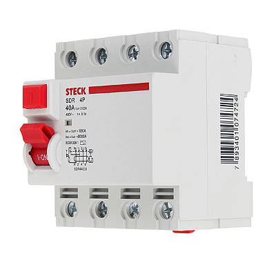 DISPOSITIVO DR STECK 4P 40A 30mA SDR-44030