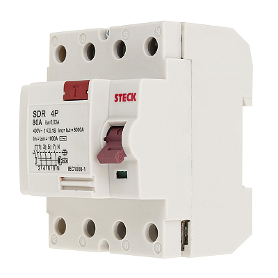 DISPOSITIVO DR STECK 4P 80A 30mA SDR-480003