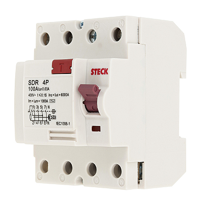 DISPOSITIVO DR STECK 4P 100A 30mA SDR-4100003